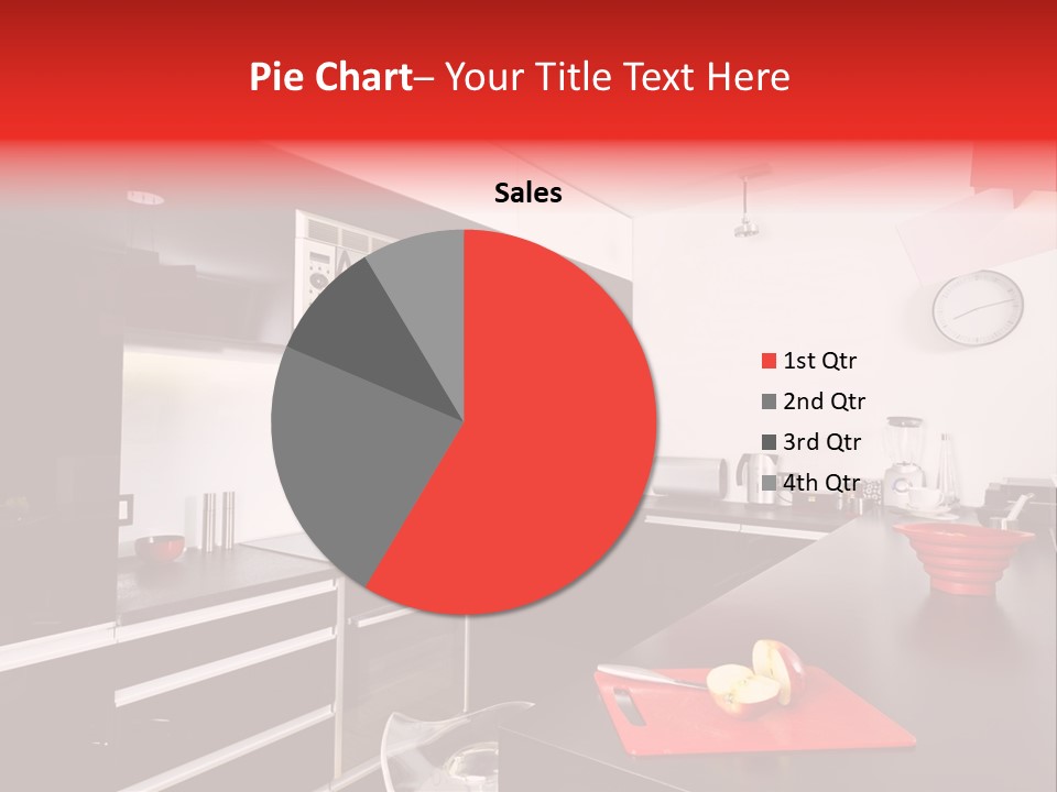 Furniture White Clock PowerPoint Template