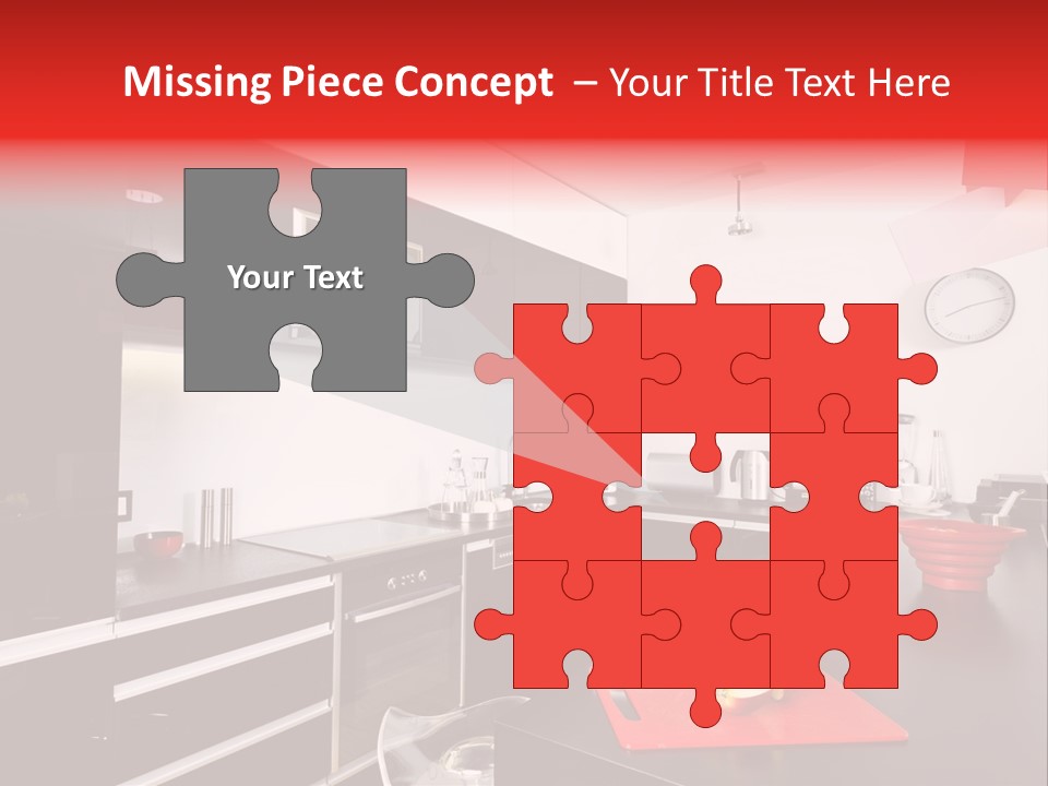 Furniture White Clock PowerPoint Template