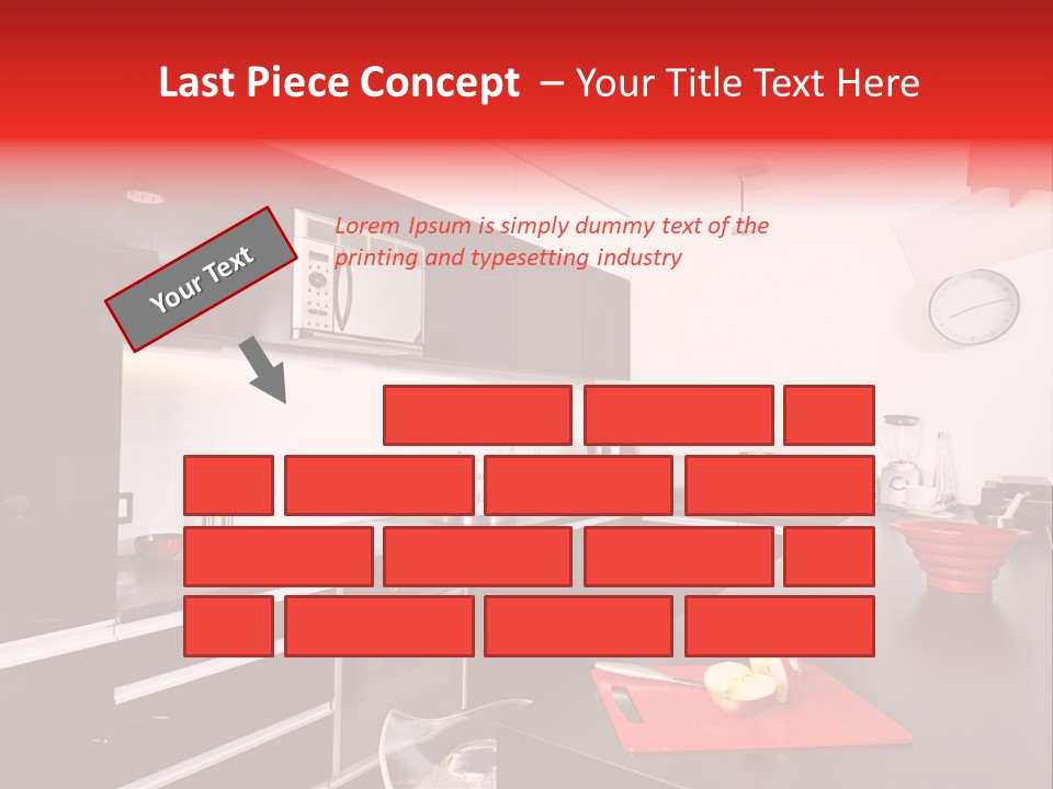 Furniture White Clock PowerPoint Template