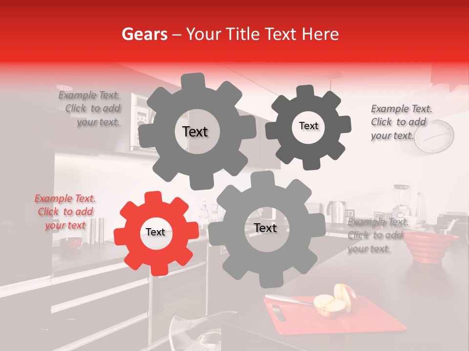 Furniture White Clock PowerPoint Template