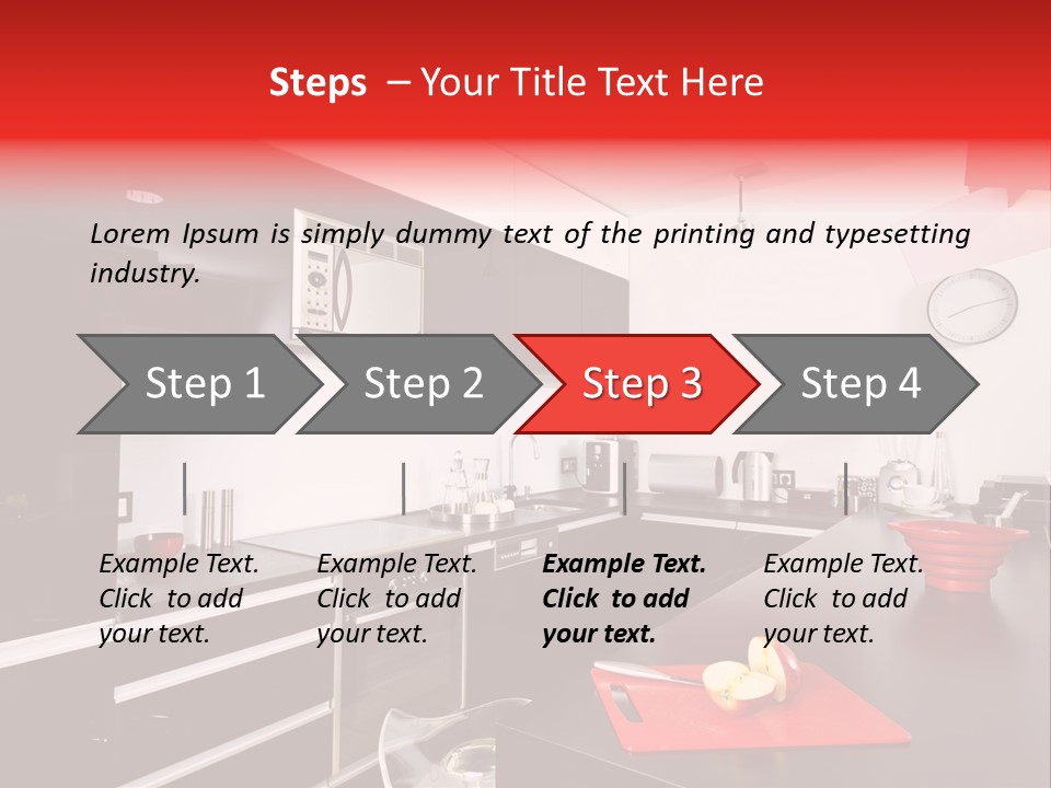 Furniture White Clock PowerPoint Template