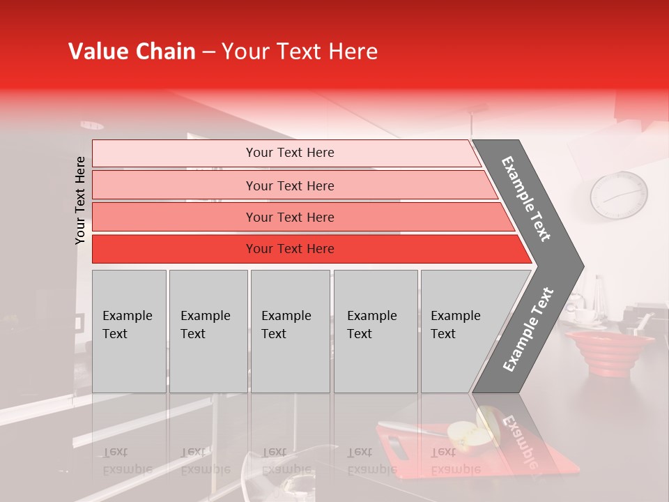 Furniture White Clock PowerPoint Template