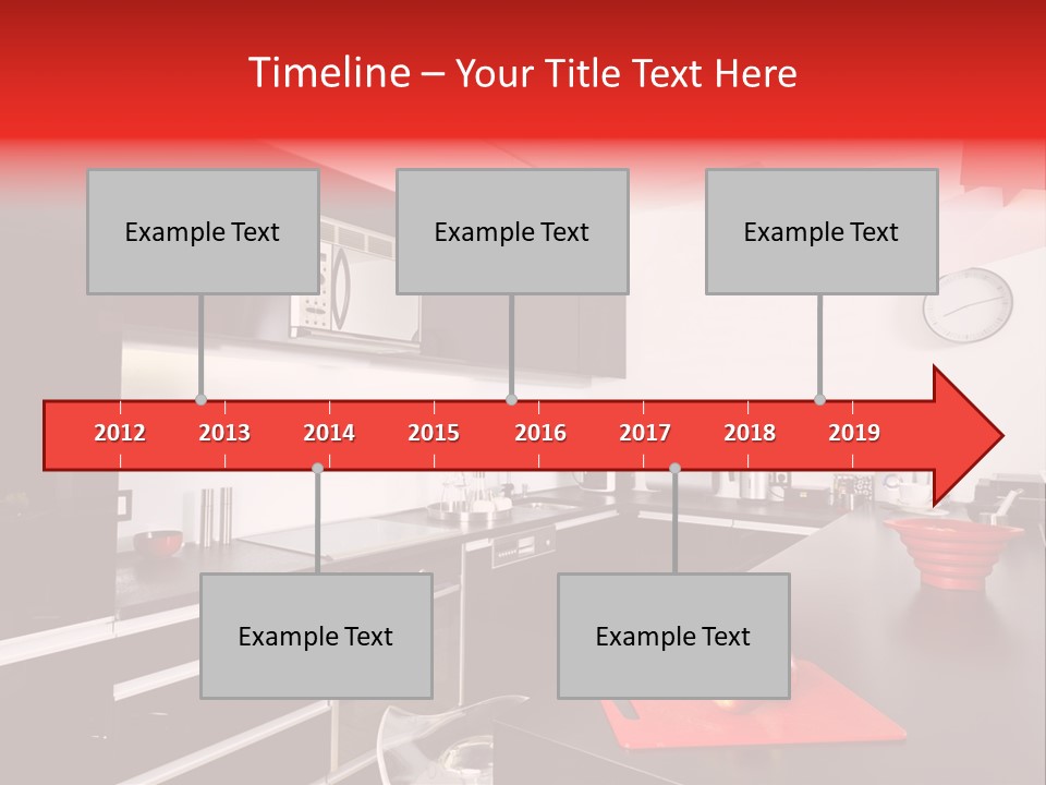 Furniture White Clock PowerPoint Template