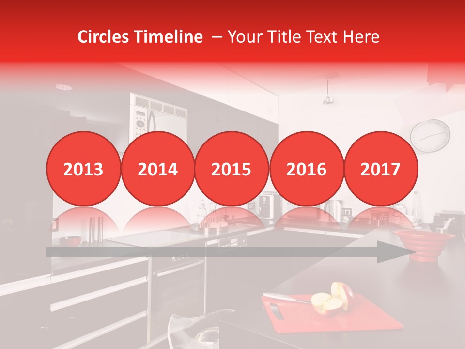 Furniture White Clock PowerPoint Template