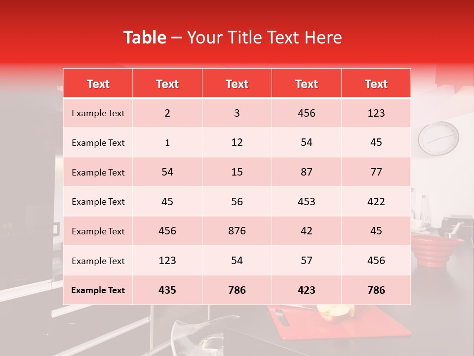 Furniture White Clock PowerPoint Template
