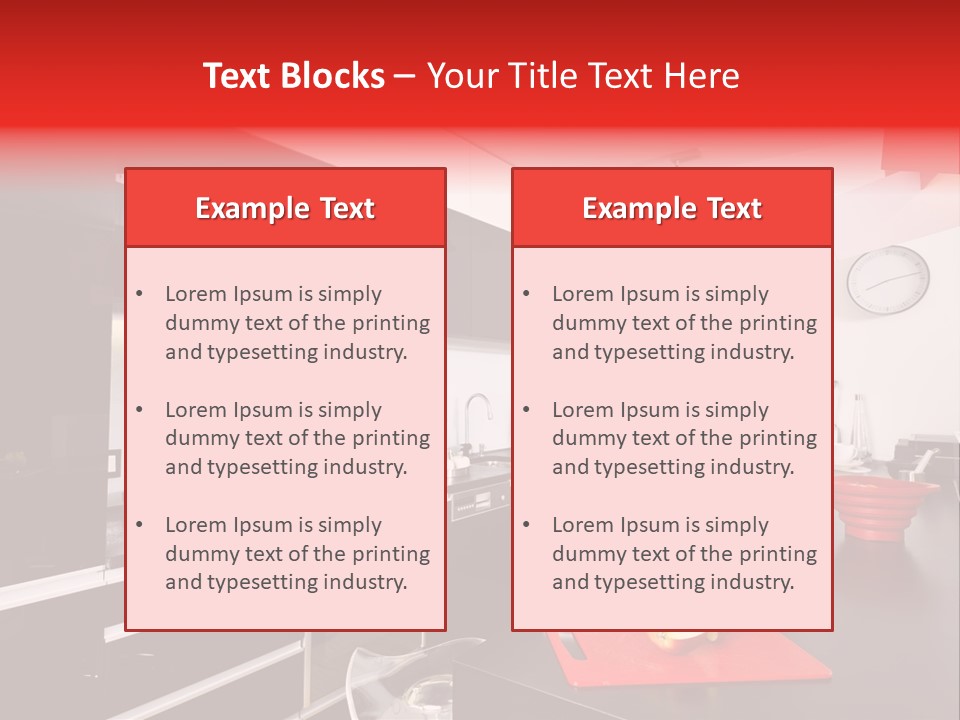 Furniture White Clock PowerPoint Template