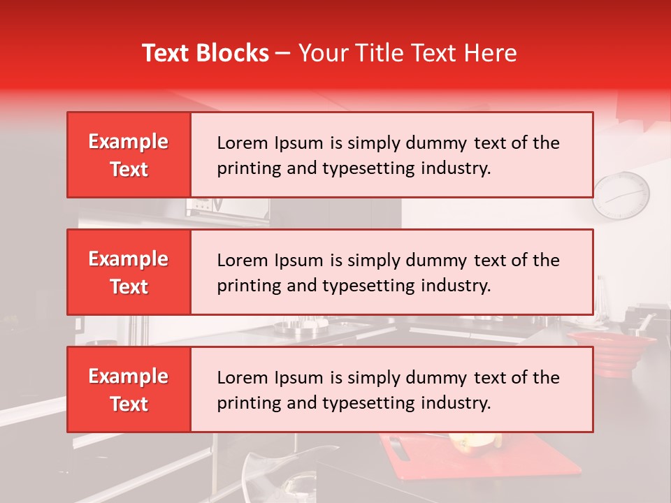 Furniture White Clock PowerPoint Template