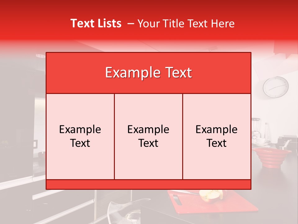 Furniture White Clock PowerPoint Template