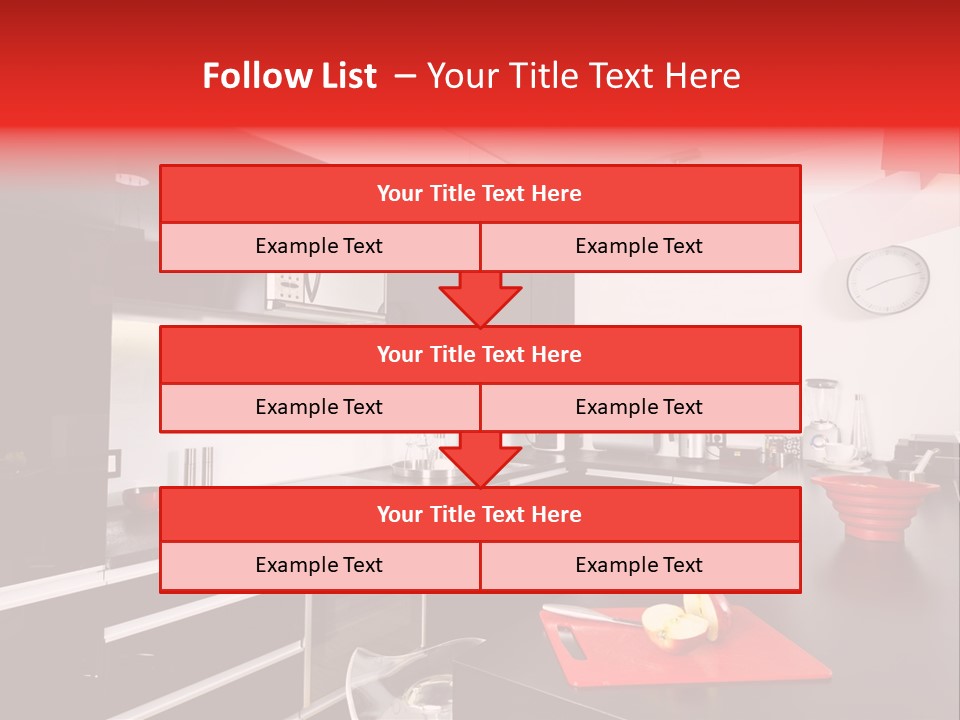 Furniture White Clock PowerPoint Template