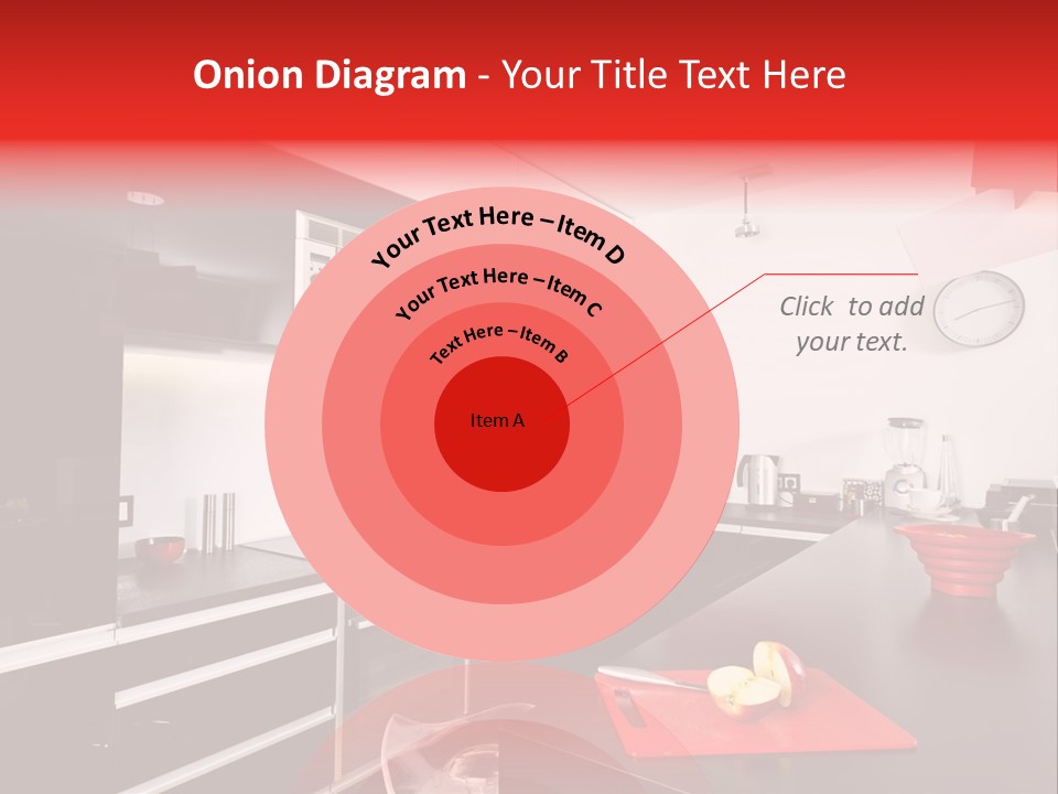 Furniture White Clock PowerPoint Template