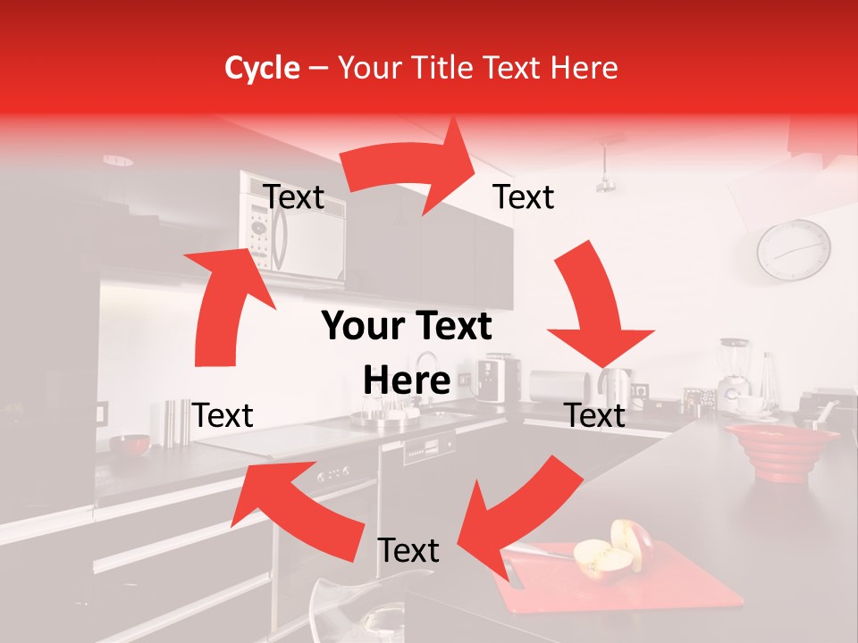Furniture White Clock PowerPoint Template