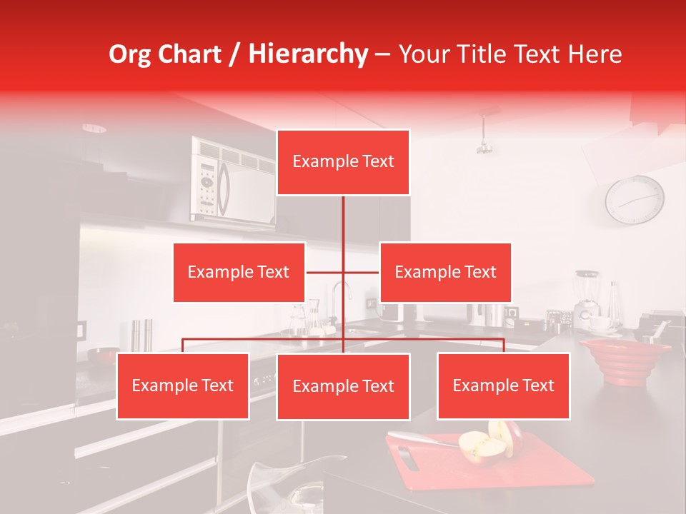 Furniture White Clock PowerPoint Template