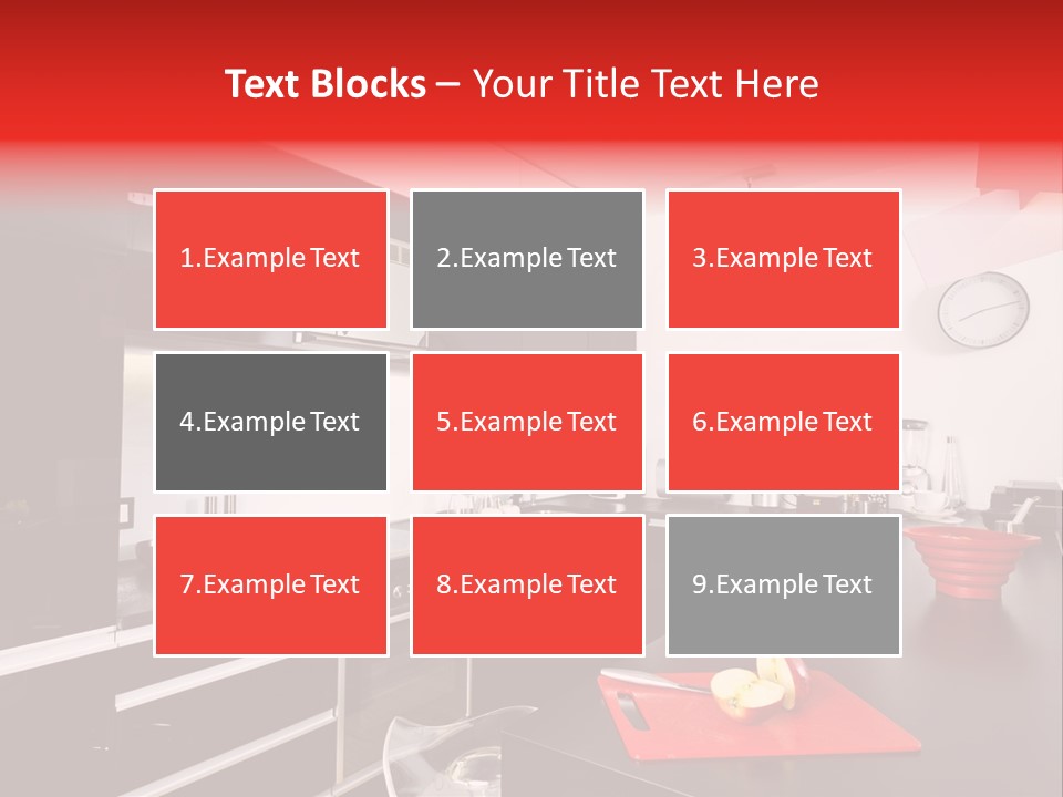 Furniture White Clock PowerPoint Template