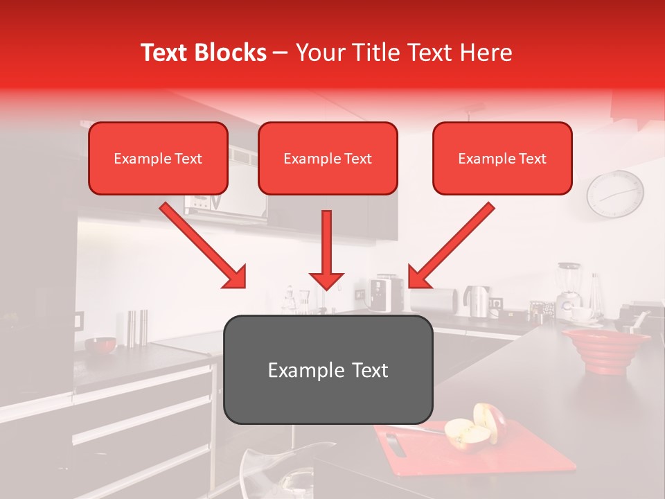 Furniture White Clock PowerPoint Template