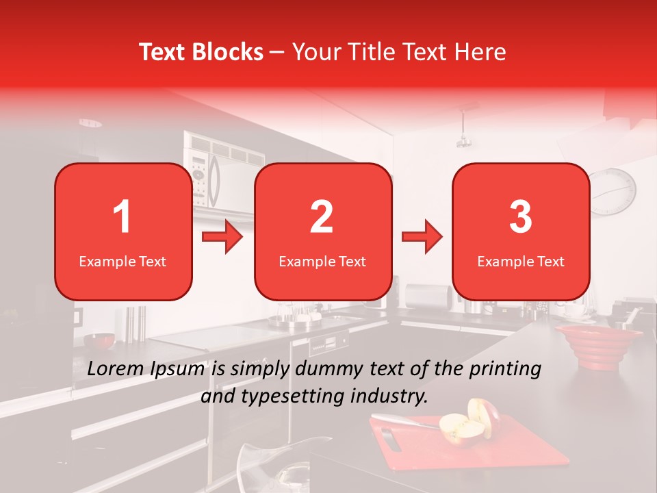 Furniture White Clock PowerPoint Template