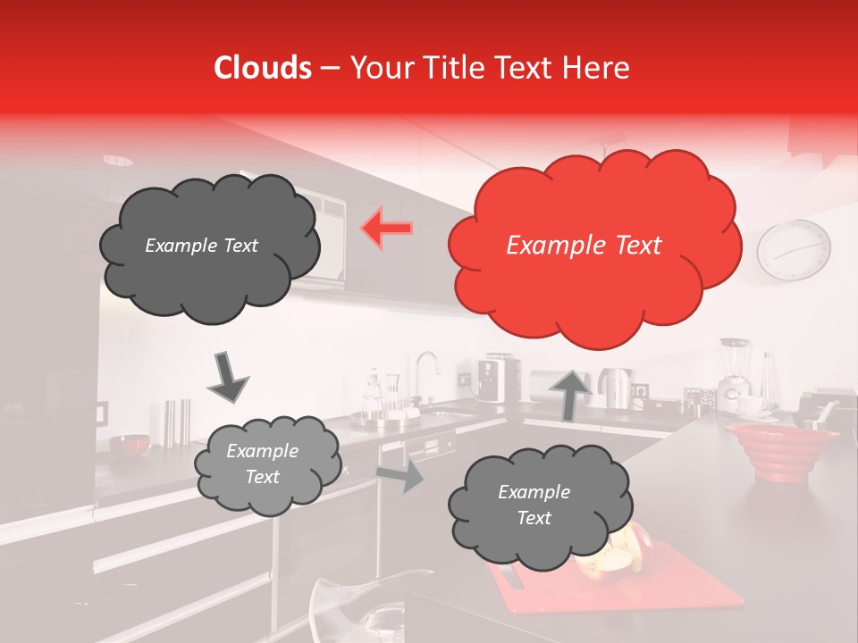 Furniture White Clock PowerPoint Template