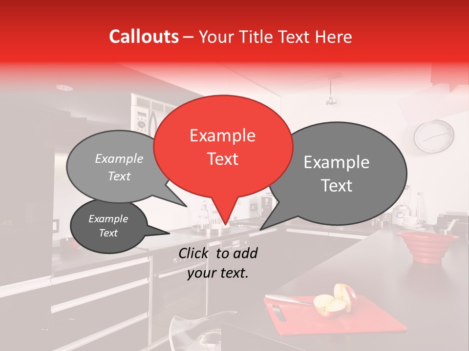 Furniture White Clock PowerPoint Template