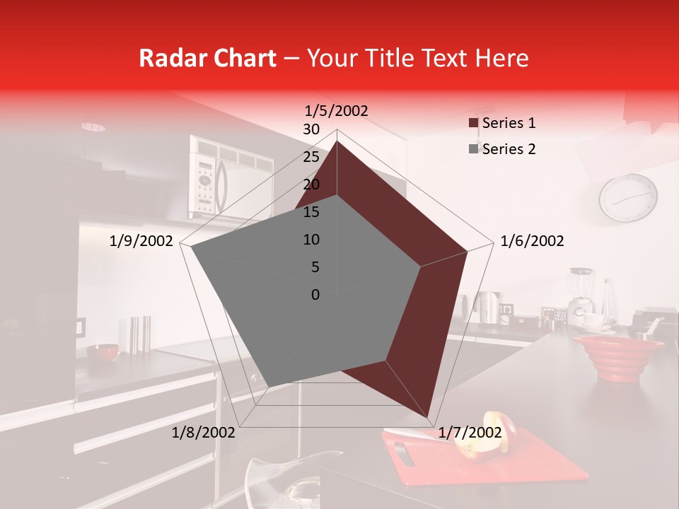 Furniture White Clock PowerPoint Template
