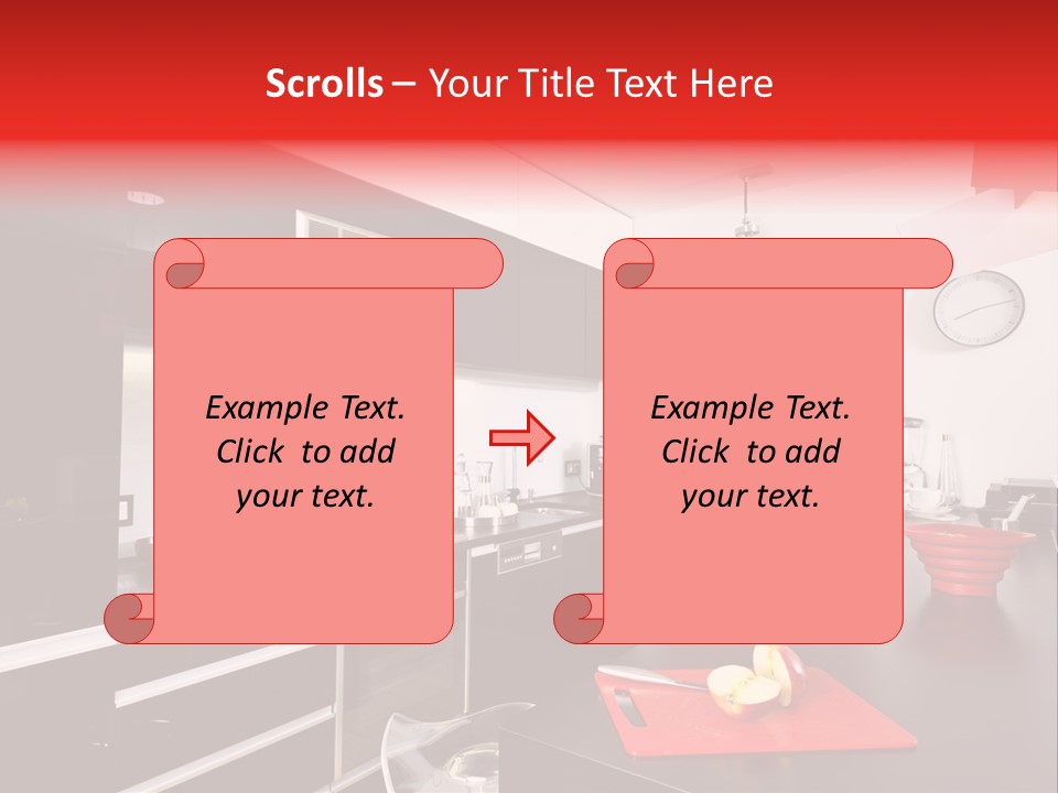 Furniture White Clock PowerPoint Template