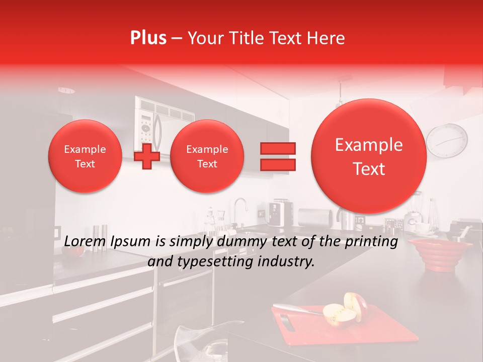 Furniture White Clock PowerPoint Template