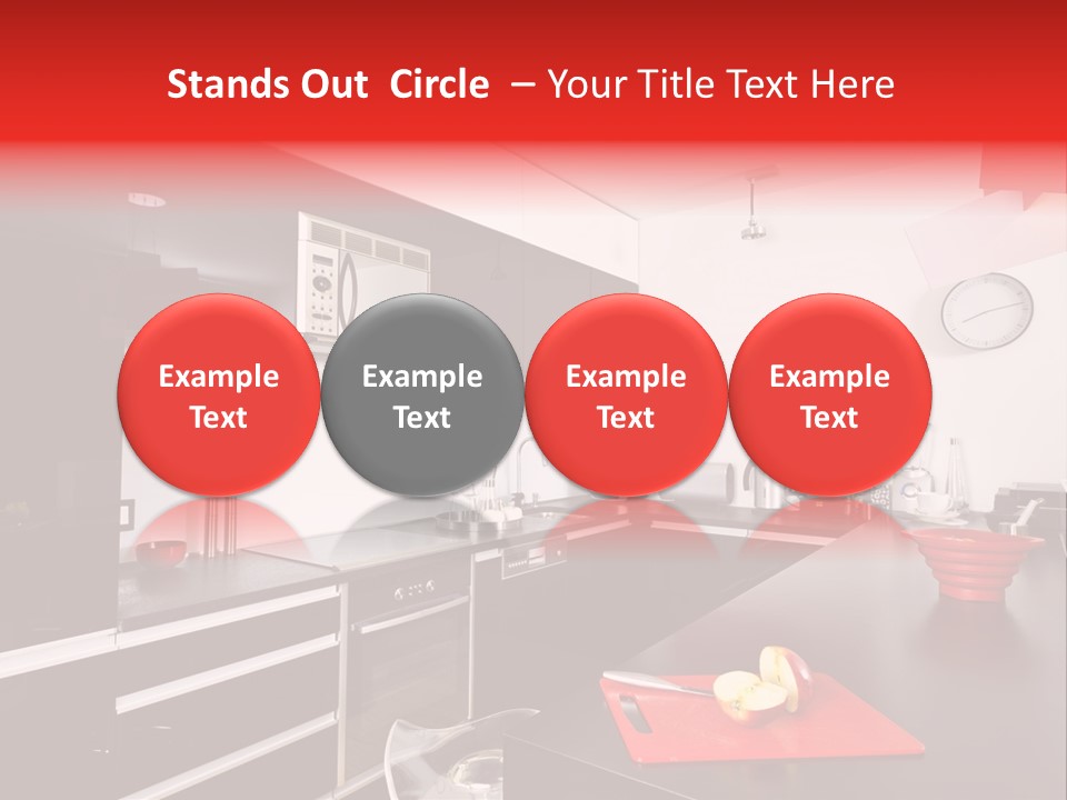 Furniture White Clock PowerPoint Template