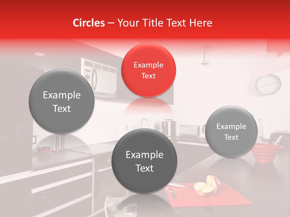 Furniture White Clock PowerPoint Template