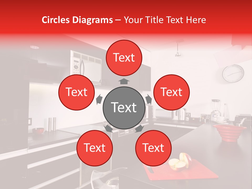 Furniture White Clock PowerPoint Template