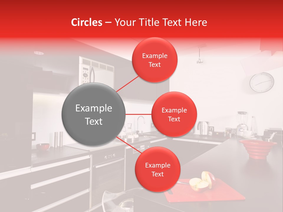 Furniture White Clock PowerPoint Template