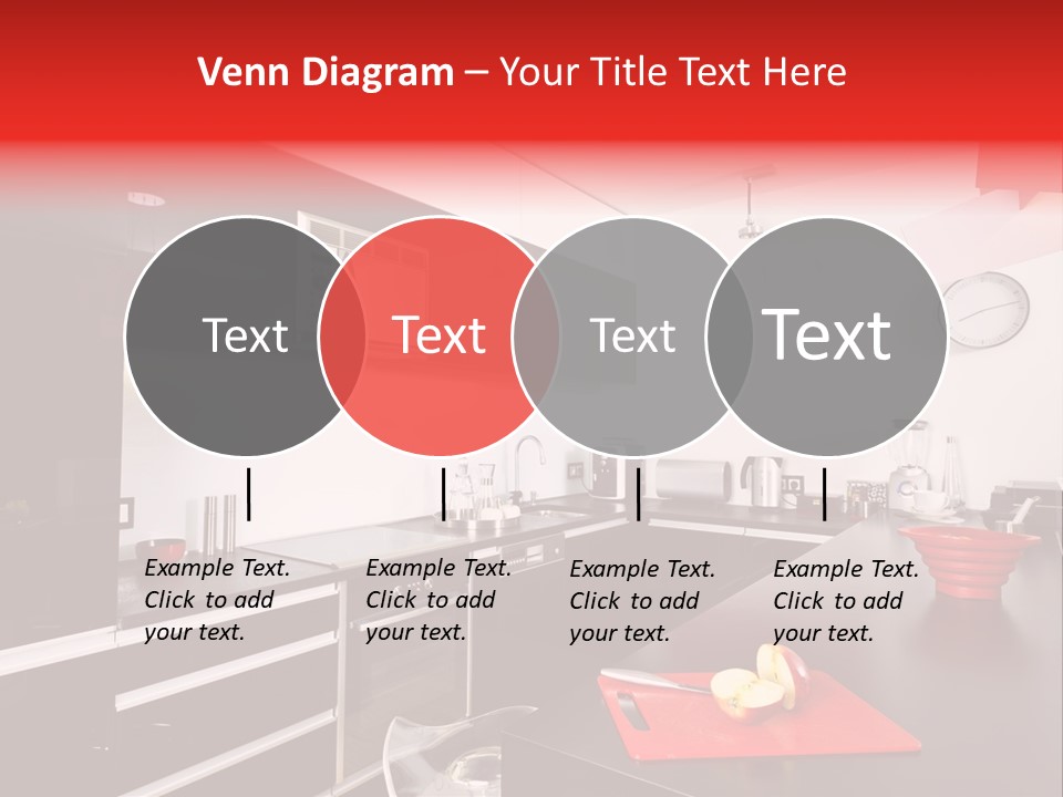 Furniture White Clock PowerPoint Template