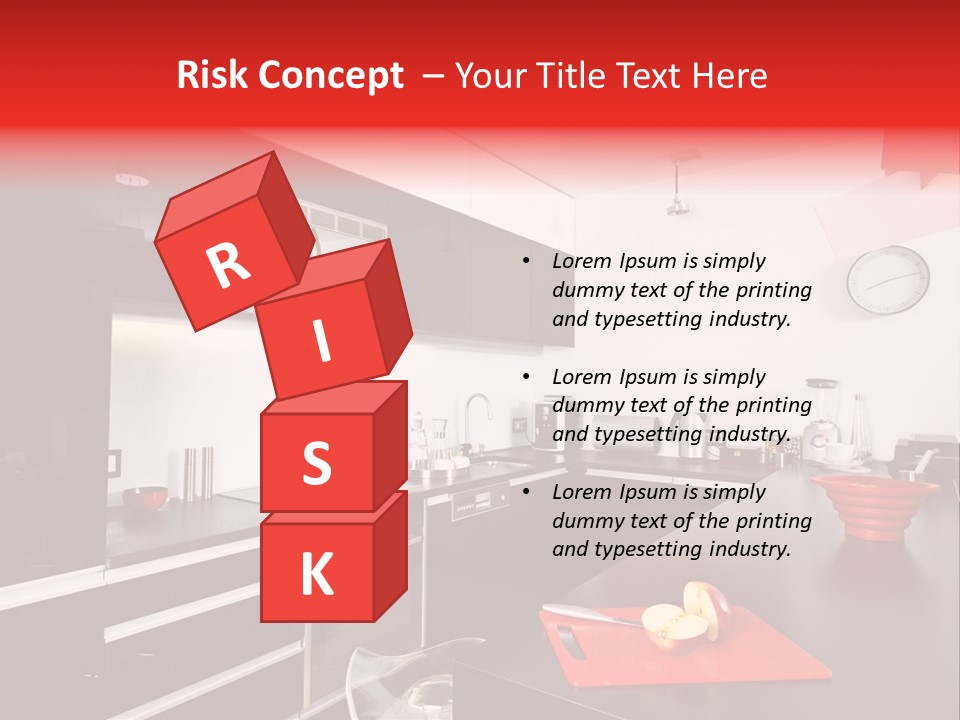 Furniture White Clock PowerPoint Template