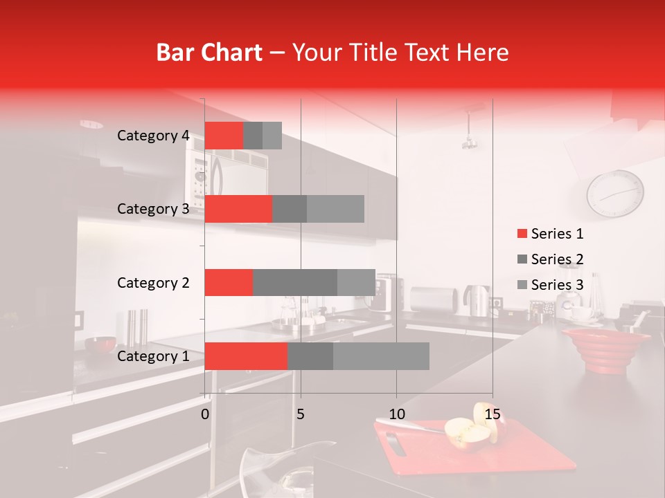 Furniture White Clock PowerPoint Template