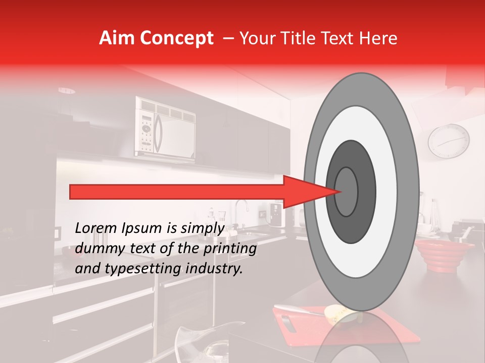 Furniture White Clock PowerPoint Template