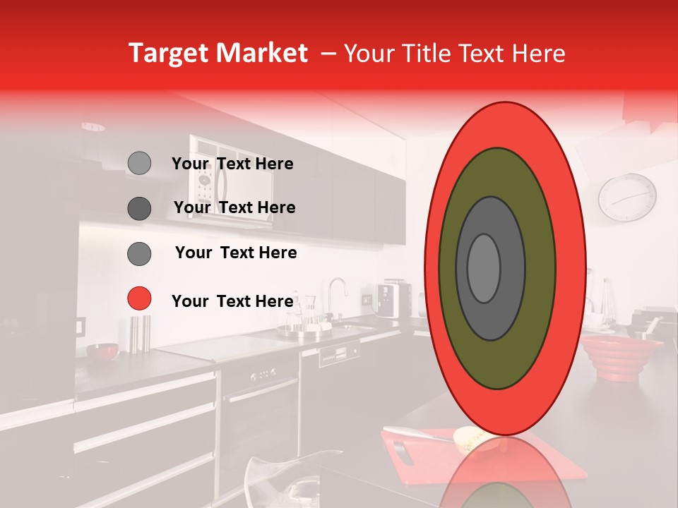 Furniture White Clock PowerPoint Template