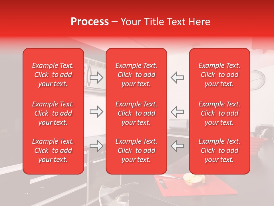 Furniture White Clock PowerPoint Template
