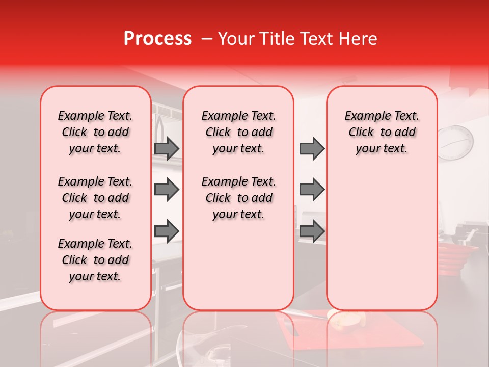 Furniture White Clock PowerPoint Template