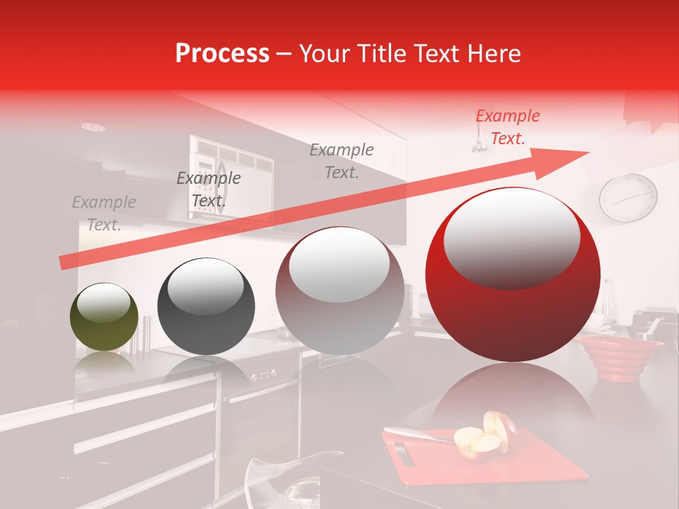 Furniture White Clock PowerPoint Template