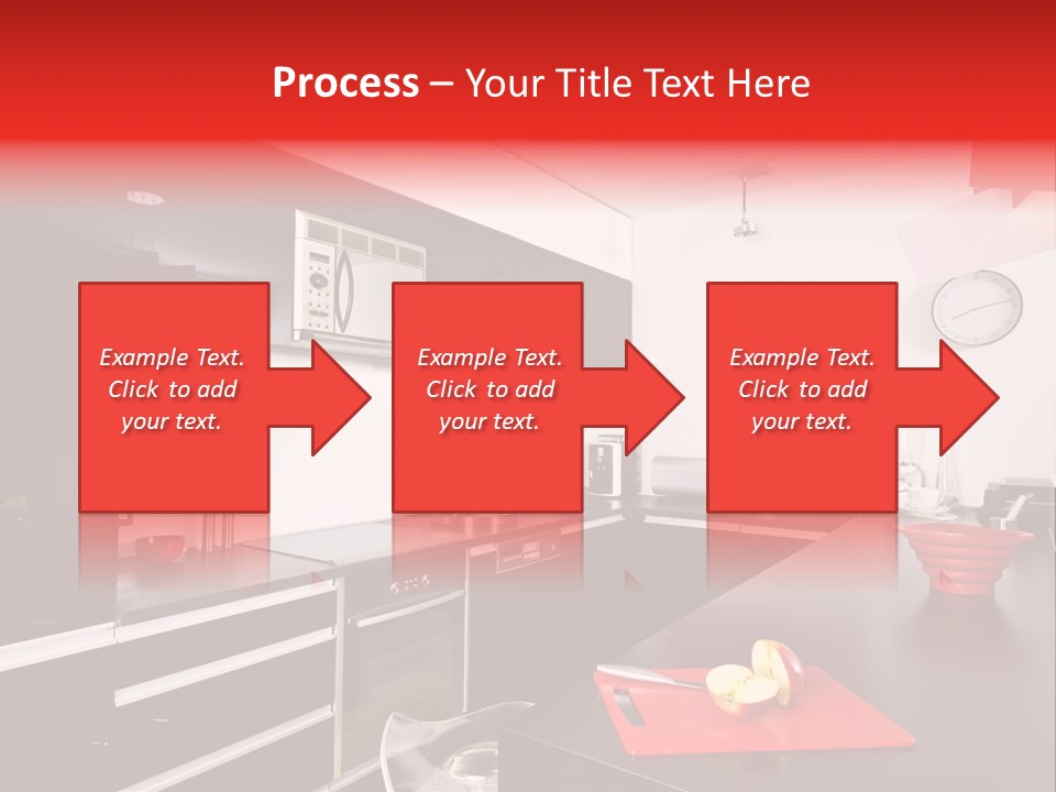 Furniture White Clock PowerPoint Template