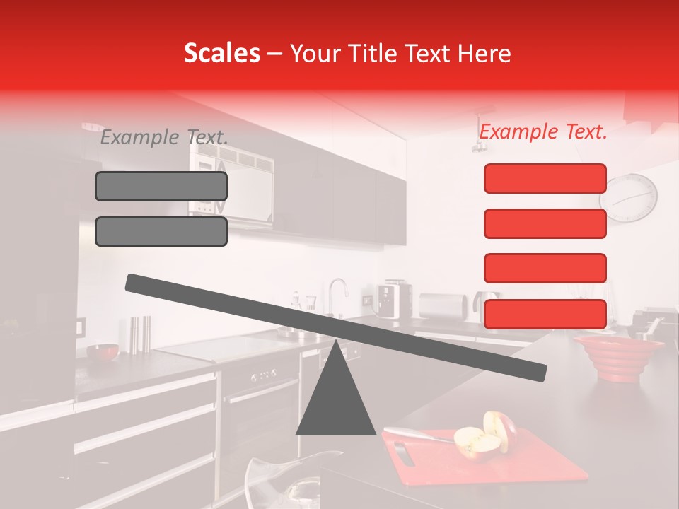 Furniture White Clock PowerPoint Template