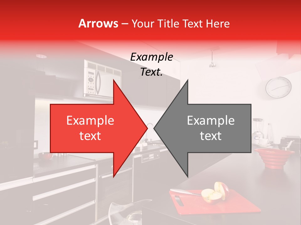 Furniture White Clock PowerPoint Template