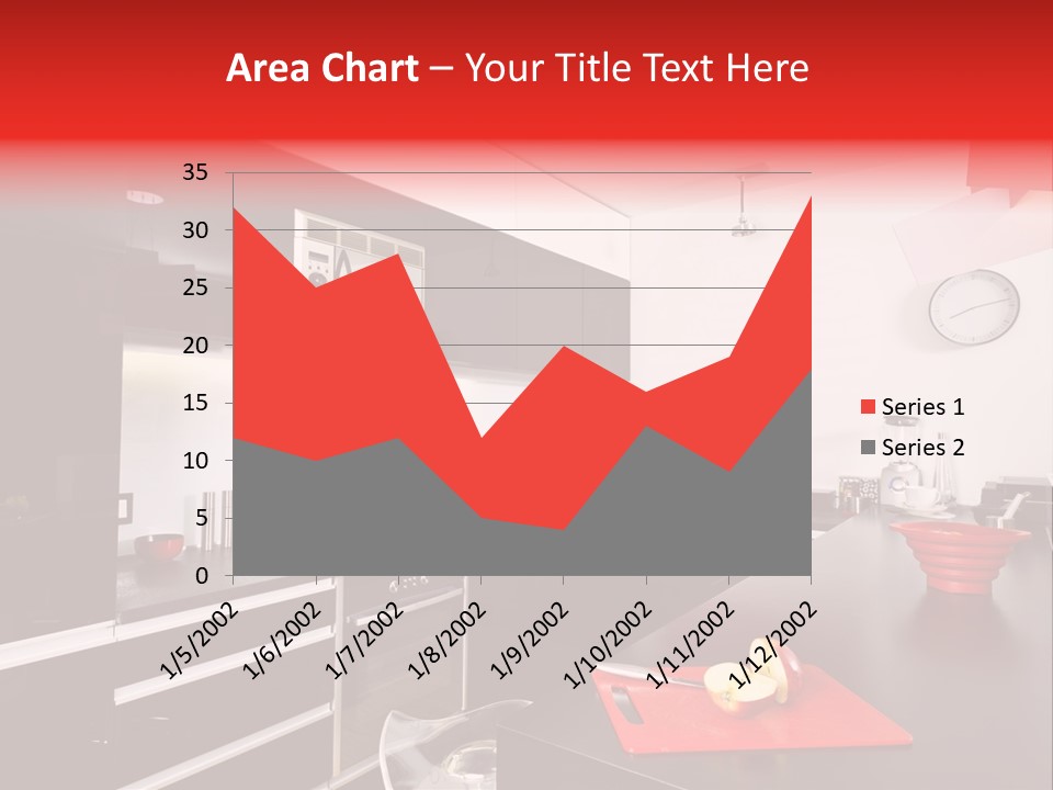 Furniture White Clock PowerPoint Template