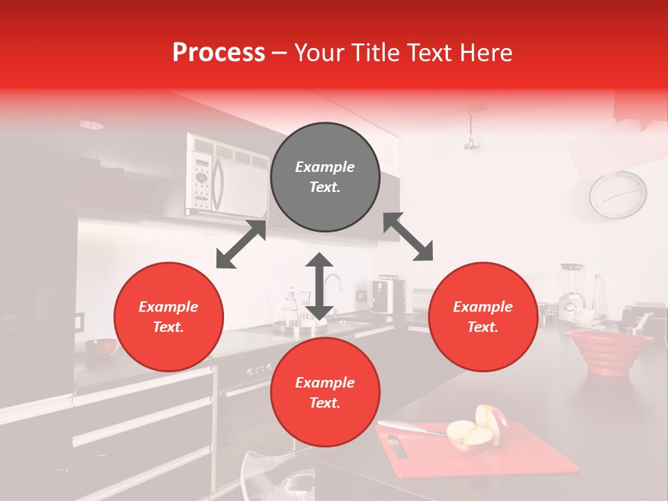 Furniture White Clock PowerPoint Template