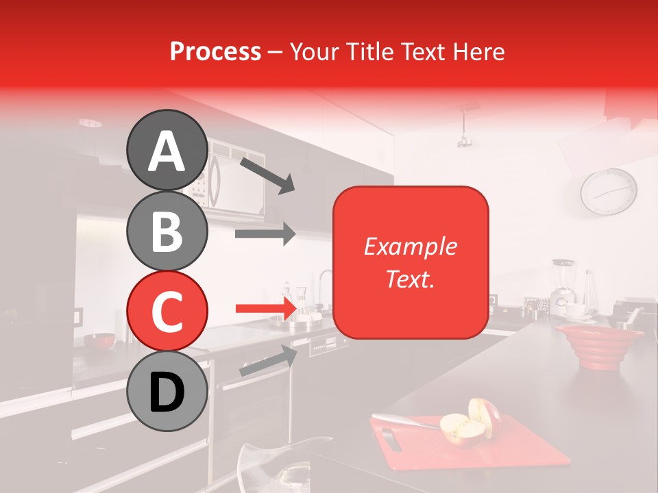 Furniture White Clock PowerPoint Template