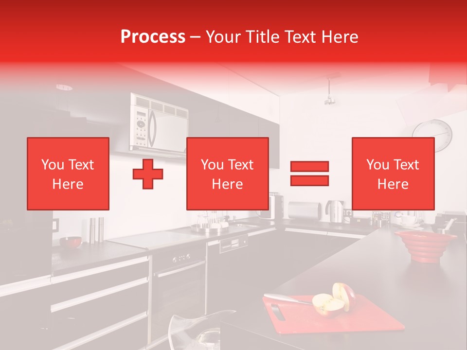 Furniture White Clock PowerPoint Template