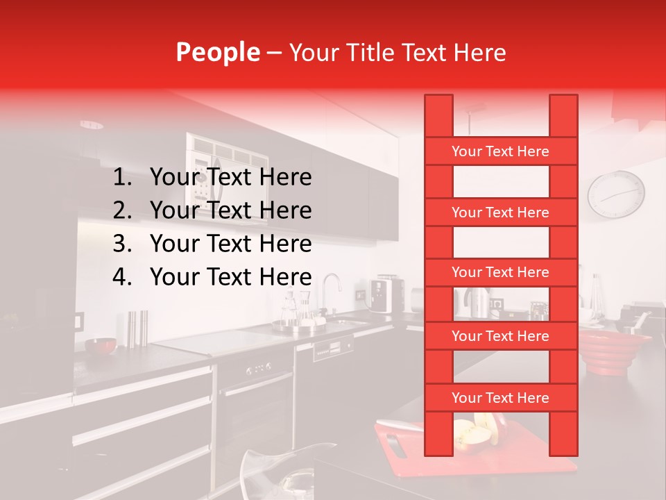 Furniture White Clock PowerPoint Template