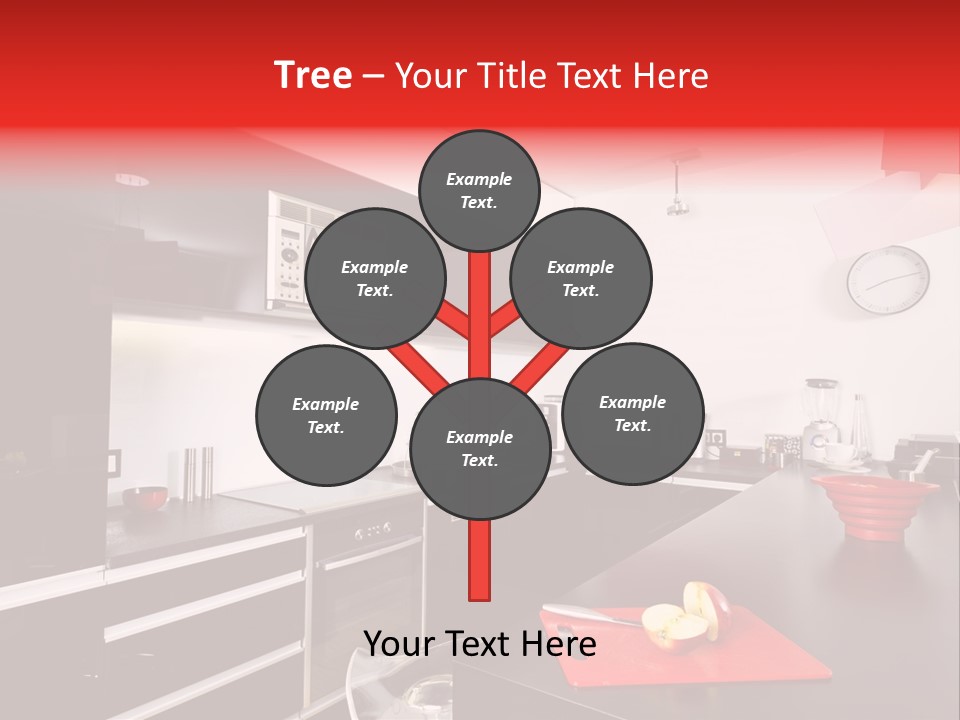 Furniture White Clock PowerPoint Template