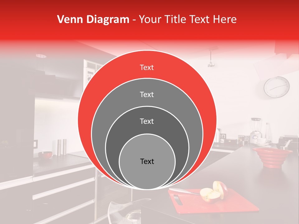 Furniture White Clock PowerPoint Template