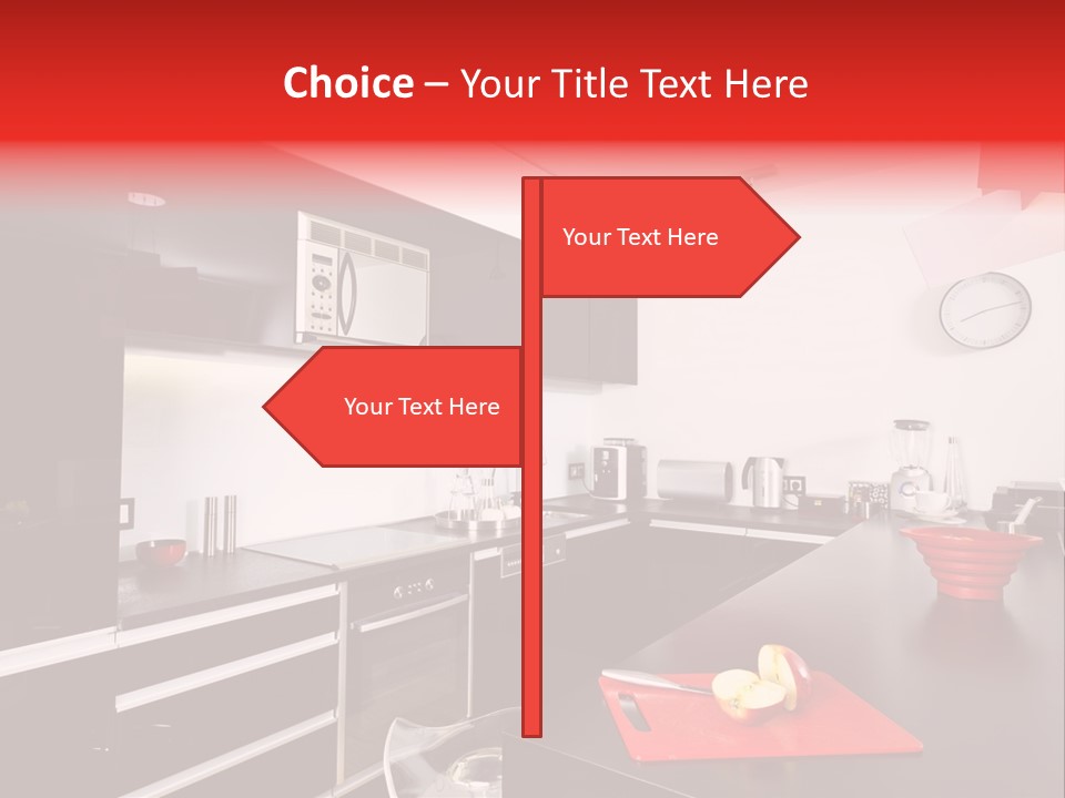 Furniture White Clock PowerPoint Template