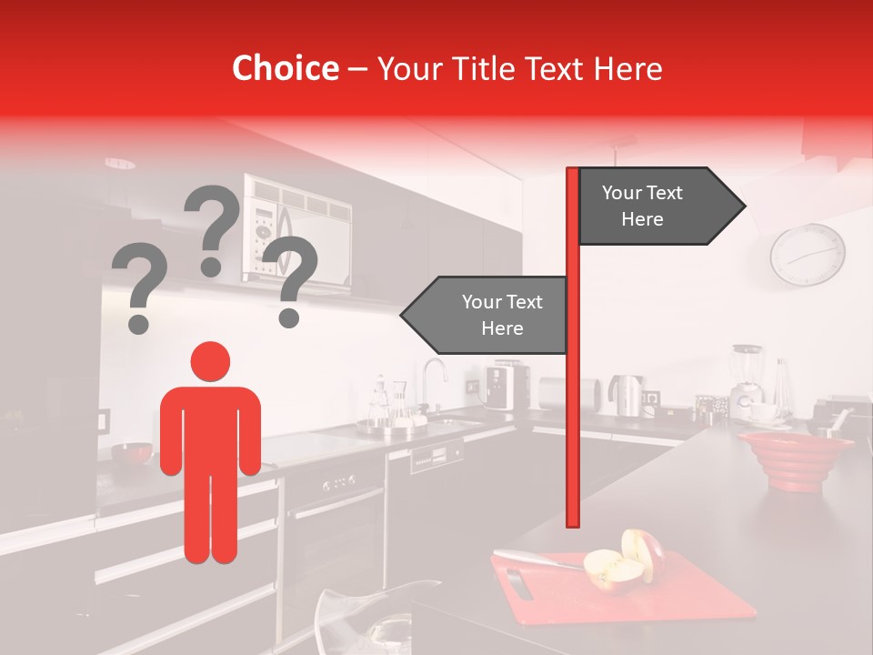 Furniture White Clock PowerPoint Template