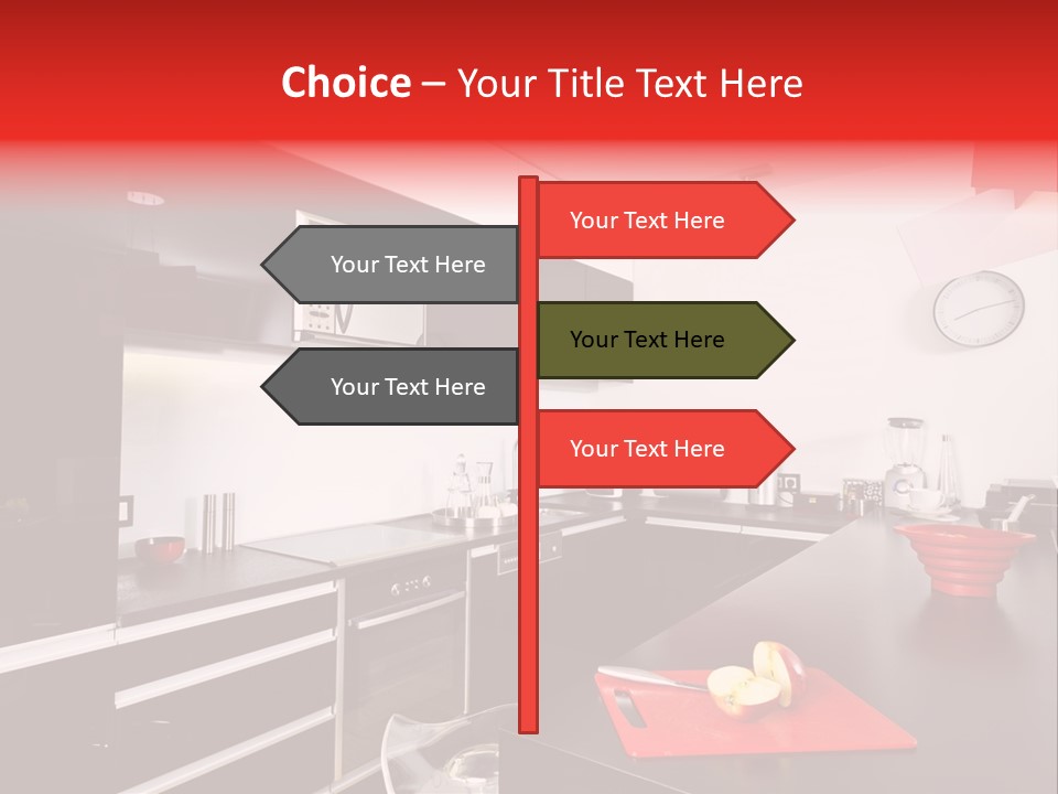 Furniture White Clock PowerPoint Template