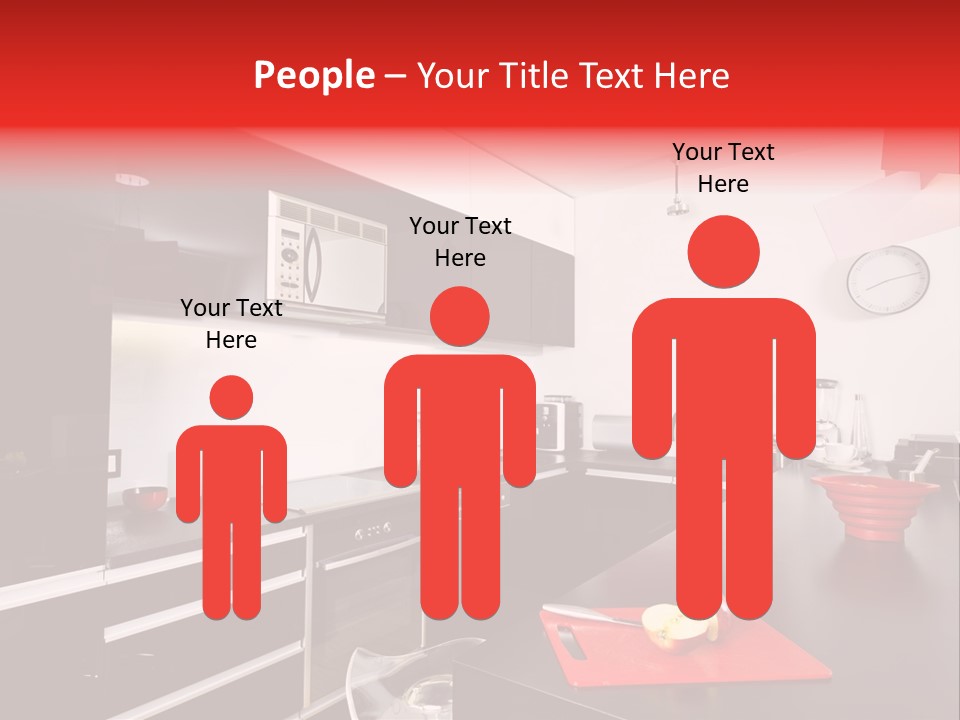 Furniture White Clock PowerPoint Template